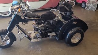 Art's 1 of 1 Custom Built 1958 Cushman Eagle Trike Scooter Transformed Using Harley Davidson Parts