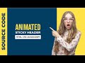 Animated Sticky Header on scroll with HTML CSS and JavaScript