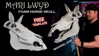 How To Make A Mari Lwyd Horse Skull Out Of EVA Foam - Free Template - Welsh Christmas Tradition