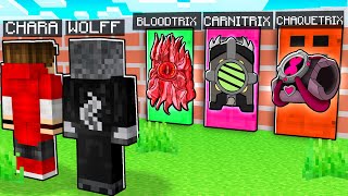 NÃO ESCOLHA a PORTA ERRADA de BEN 10 com CARNITRIX e NOVOS OMNITRIXS no MINECRAFT