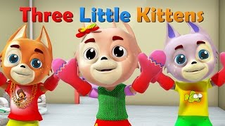 Three Little Kittens Lost Their Mittens | Nursery Rhymes For Kids