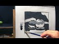 how to paint a 5 value grayscale still life demo