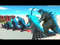 EVOLUTION of GODZILLA 2014 Ice Frostbite Size Comparison VS Team Red Titanus Red x Destoroyah