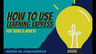How to Use Learning Express with Adrienne!