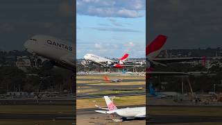 Qantas A380 Takeoff from Sydney Airport #qantas #sydneyairport #a380 #aviation #planes