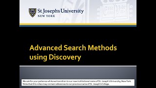 Advanced Search Methods Using Discovery