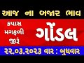 commodity prices 22.03.2023 Gondal marketing yard na bhav|ગોંડલના ભાવ | saurashtra aajn bajar bhav