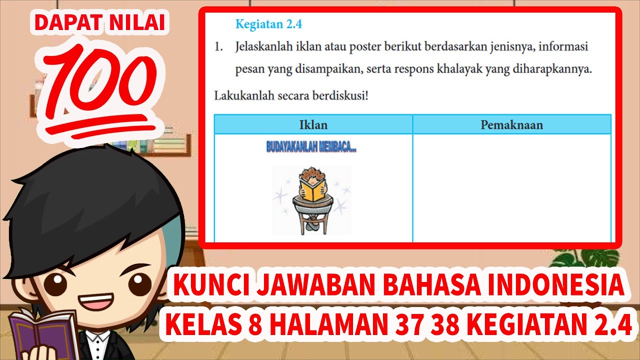 Kunci Jawaban Bahasa Indonesia Kelas 8 Halaman 37 38 Kegiatan 2.4 - YouTube