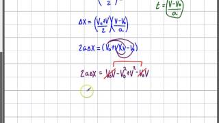 Physics: Kinematics: Alg Based V^2=Vo^2 + 2ax: Part 6