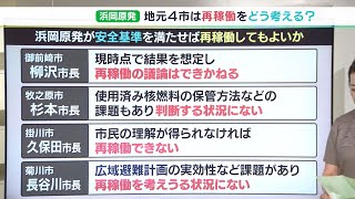 「市民の理解得られなければできない」「考える状況でない」浜岡原発再稼働めぐり 地元4市長にアンケート