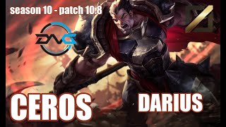 【日本サーバー/Duo ゆたぽん】DFM CEROS ダリウス(Darius) VS カシオペア(Cassiopeia) - Patch10.8 JP Ranked【LoL】