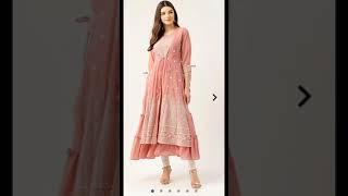 #Ajio#Floral Embroidered A-line kurta#RS:1556🥳