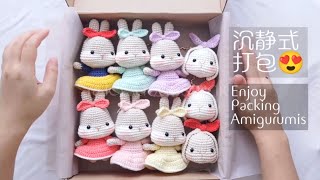 Enjoy Packing Crochet Amigurumi 😍 Little Princess Bunny ❀ 疗愈沉浸式打包 ❀ @letsdodostudio