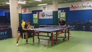Lars Hauth vs Juan Bautista Sevilla. Tenis de mesa 2ª N. Huétor Vega vs Club Málaga Tenis de mesa
