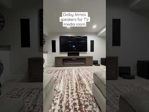 Dolby Atmos for TV streaming in basement media room #shorts #renovation #homeimprovement