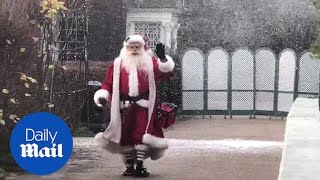 'Santa Claus' arrives at Kensington Palace for festive party