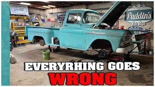 1958 Chevrolet Apache DEBACLE. Brakes, Fuel System, Engine.