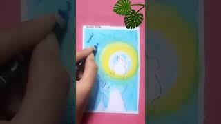 lord Krishna drawing ideas.Easy Oil pastel drawing #youtubeshorts #shorts #art #janmashtamispecial