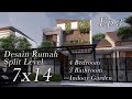 Inspirasi Desain Rumah Split Level Lahan 7x14m