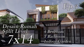 Inspirasi Desain Rumah Split Level Lahan 7x14m