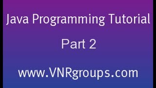 Java Programming Tutorial - Part 2 - Variables
