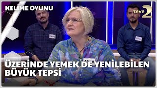 Üzerinde yemek de yenilebilen büyük tepsi | Kelime Oyunu