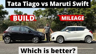 Tata Tiago Vs Maruti Suzuki Swift Comparison Review | Maruti Swift Vs Tata Tiago 2022 |CNG or Petrol