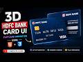 3D HDFC Bank Card UI 💳  Flip Card Animation using HTML & CSS | Step by Step