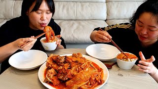 집에서 밥해먹는 일상먹방 브이로그 (묵은지 등뼈찜) | Home meal (Pork Backbone Kimchi Jjim) Mukbang