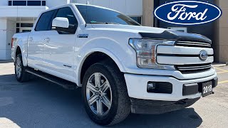 2018 Ford F-150 Lariat 502A 3.0L Diesel w/ FX4 Off-Road Package in Oxford White Walk-Around