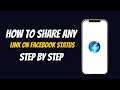 How to Share Any Link on Facebook Status || how to add link in facebook story