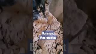 Basement Waterproofing - #basementwaterproofing #jackhammering #construction #shortvideo #shorts