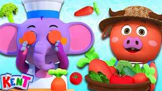 Yes Yes Vegetable Song | Nursery Rhymes & Kids Songs | Kent The Elephant