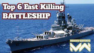 Modern Warships:-Top 6 Fast Killing BATTLESHIP#modernwarships#mw