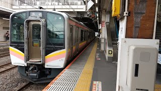 E129系A29編成OM出場回送警笛を鳴らして大宮駅発車