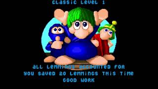 All New World of Lemmings [1994] MS DOS - 5 minute gameplay - no commentary