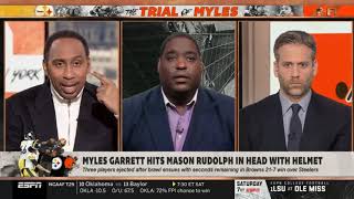 Damien Woody on Myles Garrett hits Mason Rudolph in head with helmet | First take