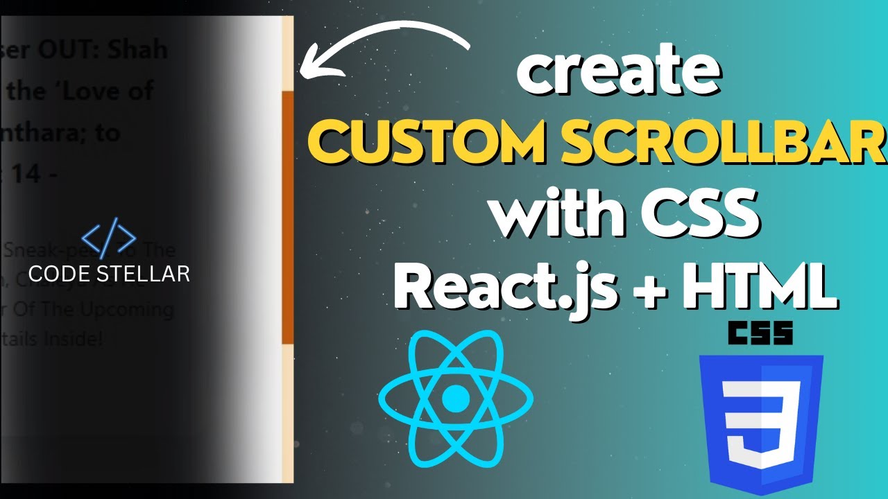 Creating Custom Scrollbar With CSS (Normal HTML + React.js) Tutorial ...