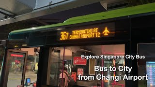 Singapore Bus Ride from Changi Airport towards Bencoolen (Service 36)