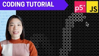 p5.js Coding Tutorial | Interactive Display with Rotating Blocks