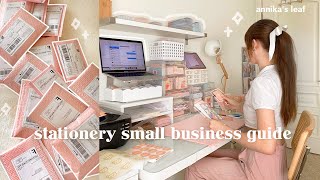 SMALL BUSINESS GUIDE 🖇️📦 aesthetic stationery shop: desk tour, how i pack orders, supplies & apps