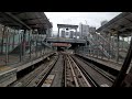 london docklands light railway dlr full journey sitting at front of train woolwich to stratford int