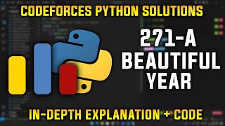 271A | Beautiful Year | Codeforces Python Solutions | Explanation + Walkthrough
