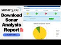 How To Generate Code Analysis Report in SonarQube | Download Sonar Report