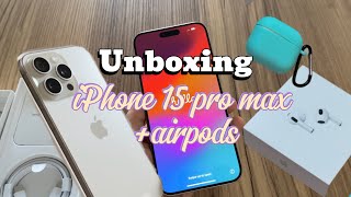 UNBOXİNG Iphone 15 pro max+airpods 3nd gen