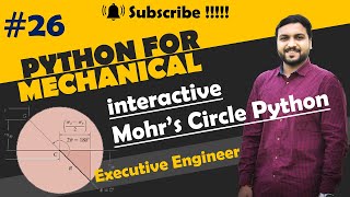 Mohr's Circle| Mohr's circle in python | Python for mechanical engineer | Mohr Circle