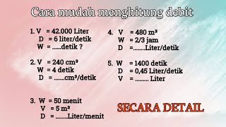 Cara mudah menghitung debit secara detail.