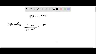 Perform each conversion. 330 minutes to hours