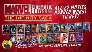 Marvel MCU INFINITY SAGA - All 22 Movies Ranked Worst to Best (including AVENGERS: ENDGAME)