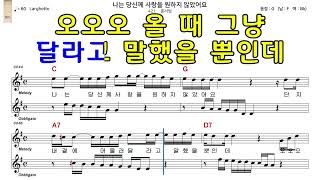 나는당신께사랑을원하지않았어요 홍서범 악보와노래